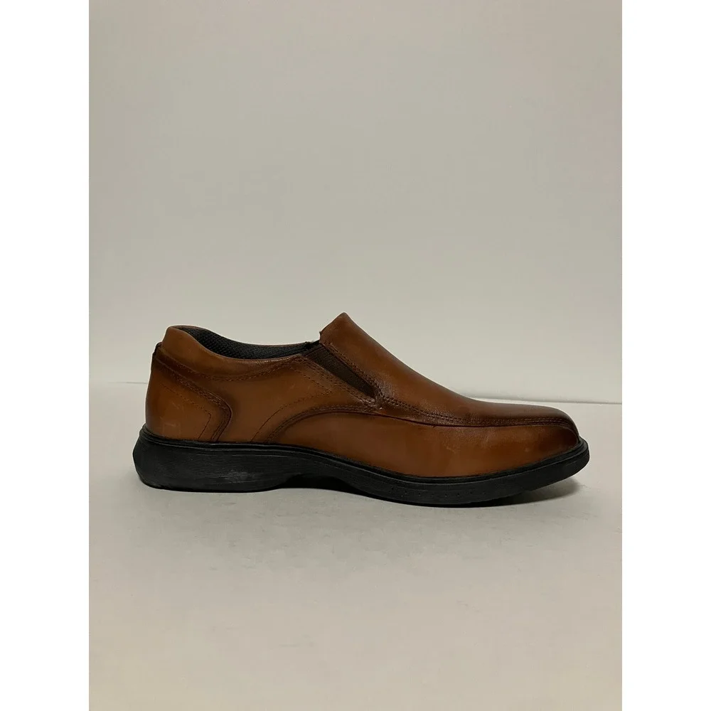 Nunn Bush Mens Kore Slip On Loafer 7.5M Brown Leather Comfort Gel 84945-221